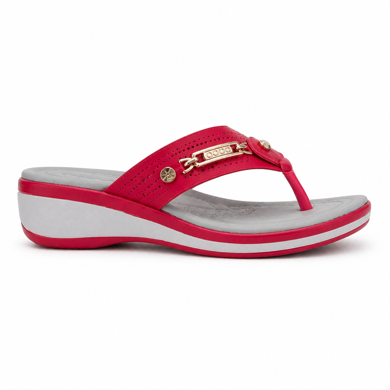 Tongs Femme Orthopédiques | Confort Ergonomique, Rouge