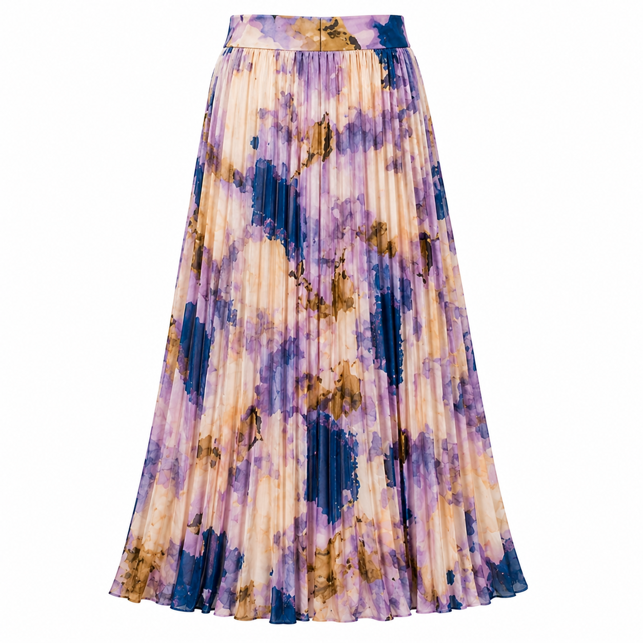 Jupe Maxi Femme | Motif Floral, Détails Plissés