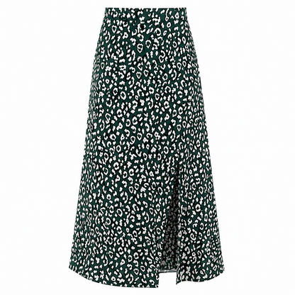 Jupe Maxi | Imprimé Léopard Unique | Fente Haute