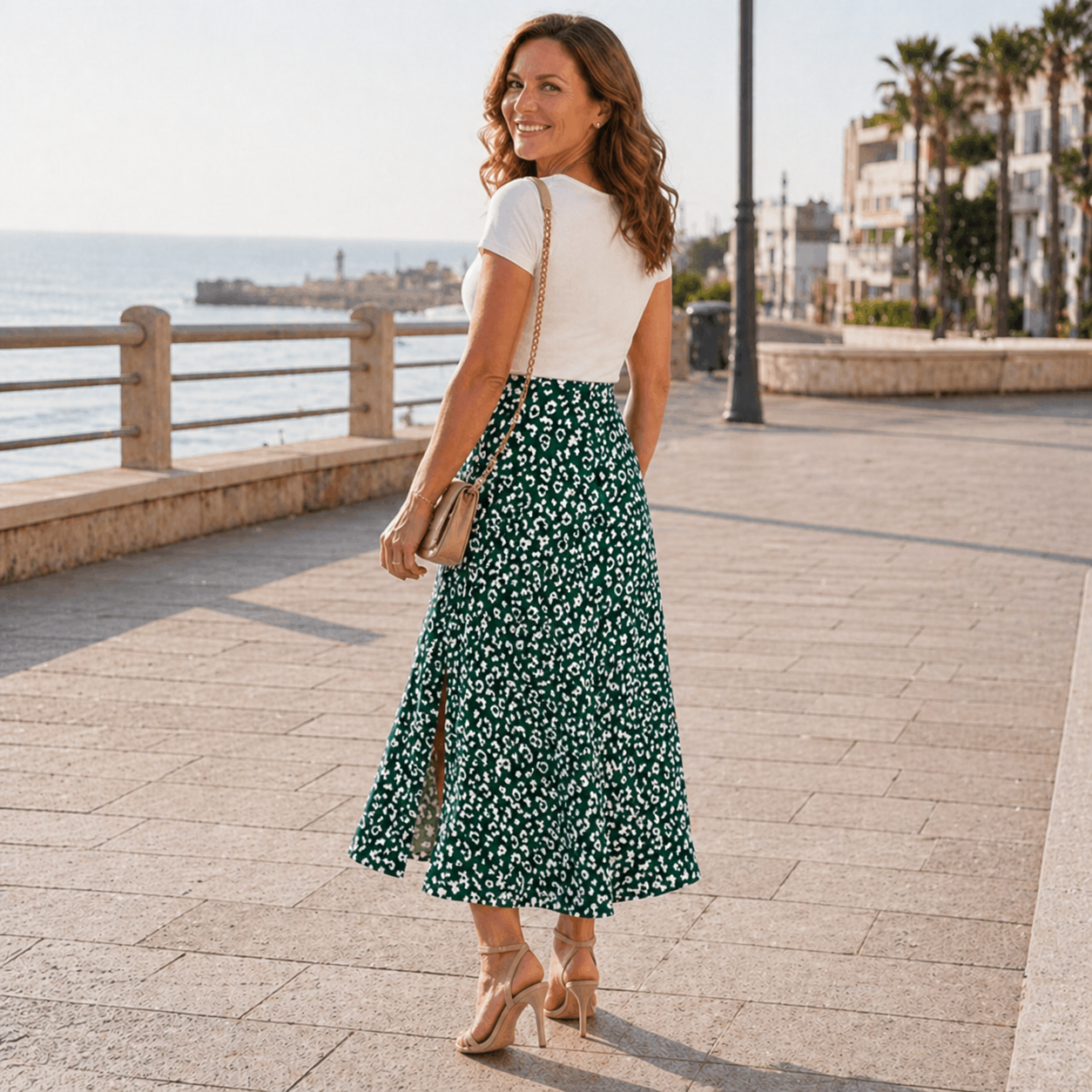 Jupe Maxi | Imprimé Léopard Unique | Fente Haute