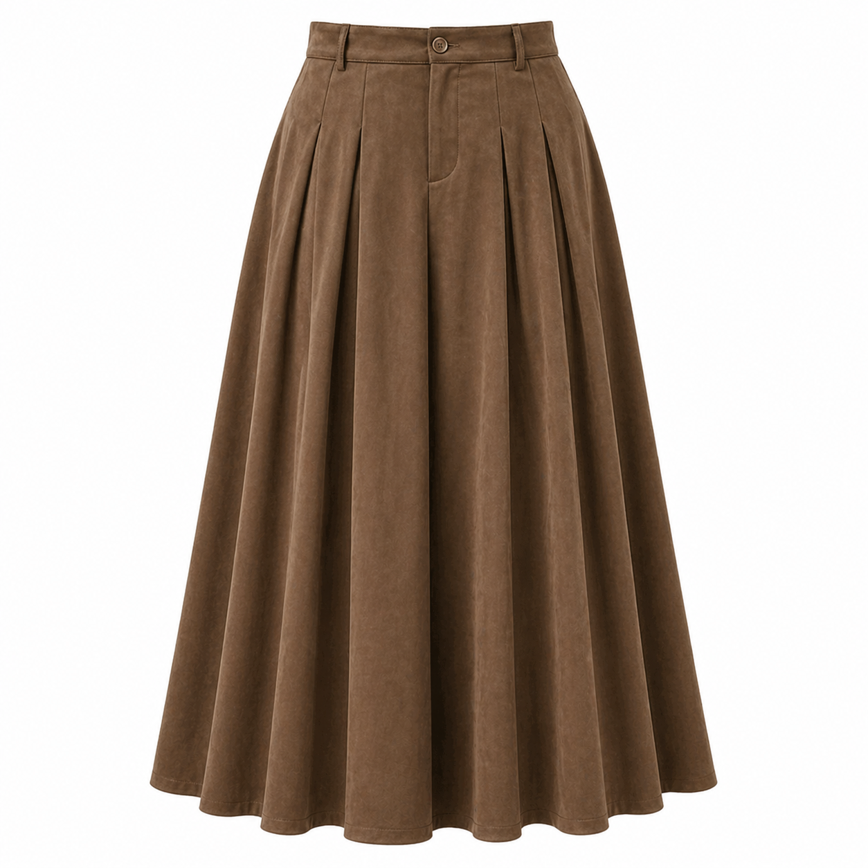 Jupe Maxi Trapèze | Taille Haute | Design Plissé