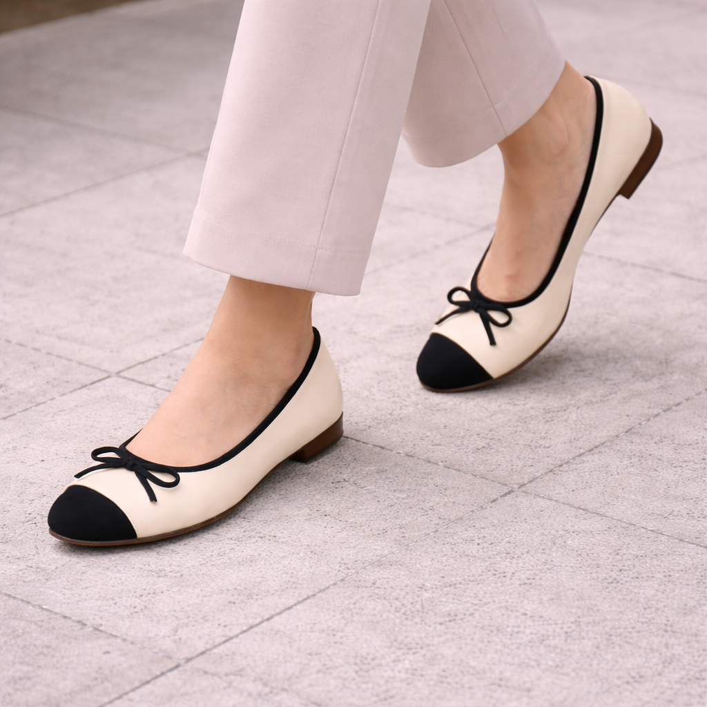 Ballerines pour Femmes | Nœud Élégant, Confort Assuré | Glissement Léger