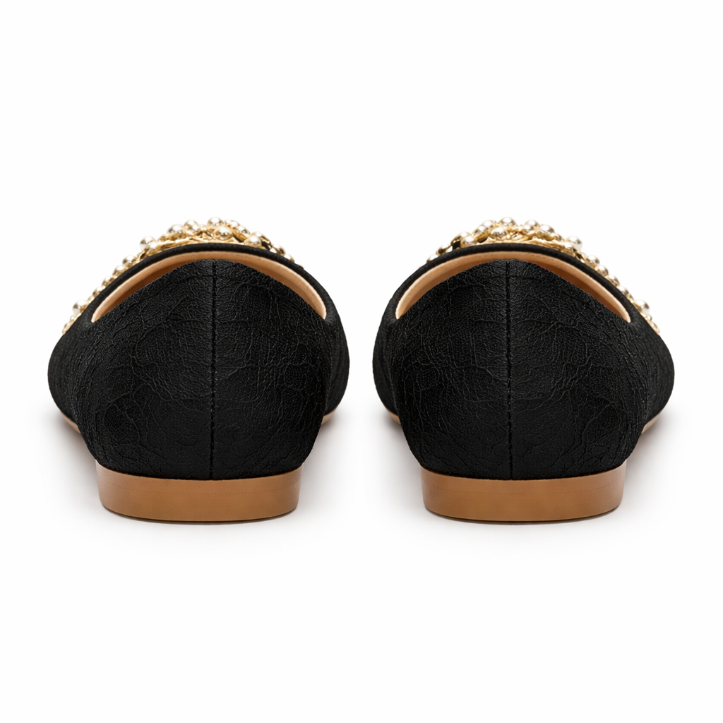 Ballerines pour femmes détail nacre confort élégant sans lacet
