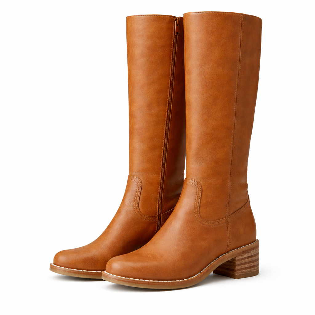 Bottes Structurées Hautes Wulfrun pour Femme | Cuir Premium