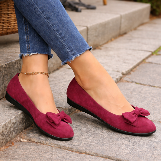 Ballerines pour femmes | Détail nœud, style élégant | Chaussures sans lacet