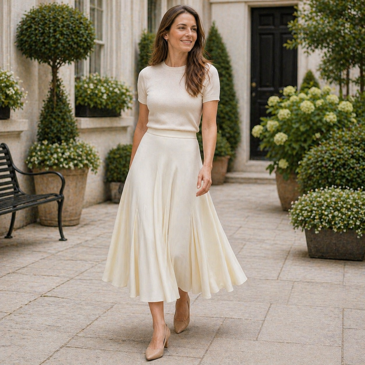 Jupe Maxi Femme | Fluide, Plis | Noir