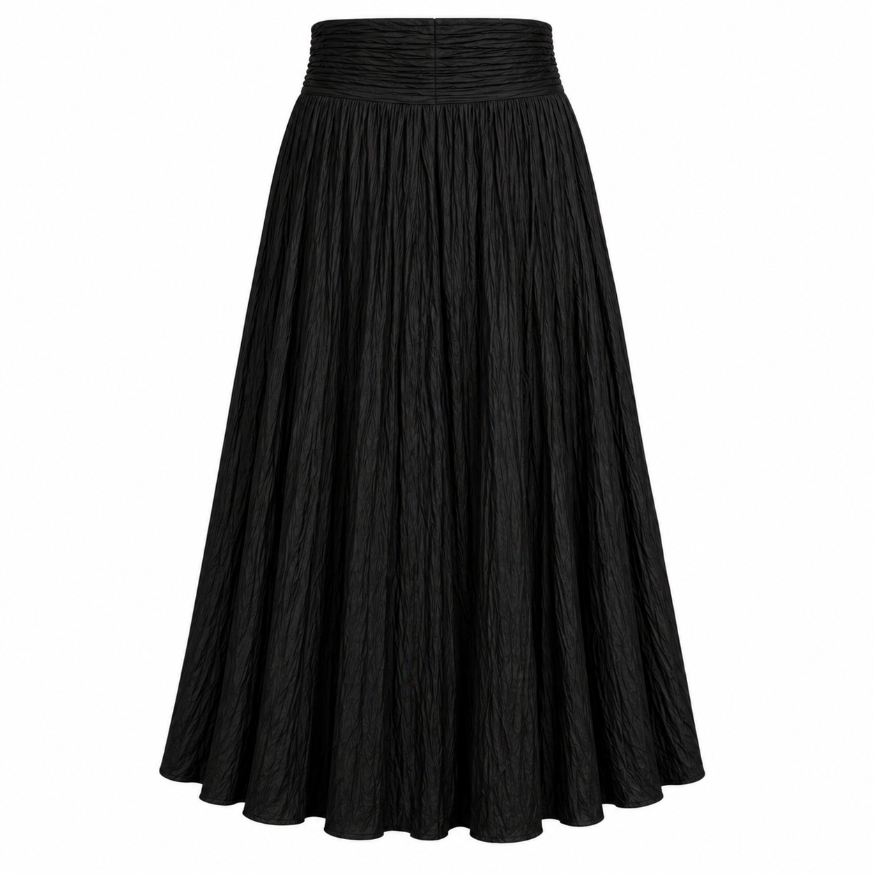 Jupe Maxi | Taille Haute, Plissée | Plus Shirt