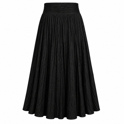 Jupe Maxi | Taille Haute, Plissée | Plus Shirt