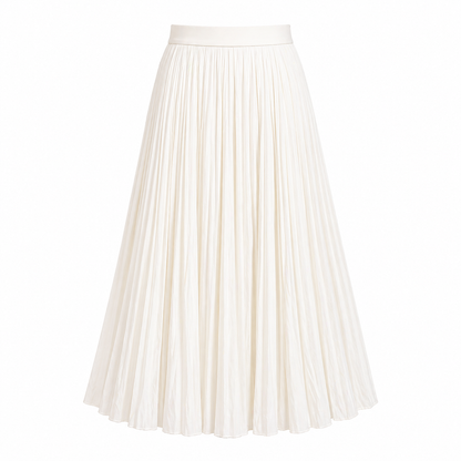 Jupe Maxi | Design Plissé Blanc
