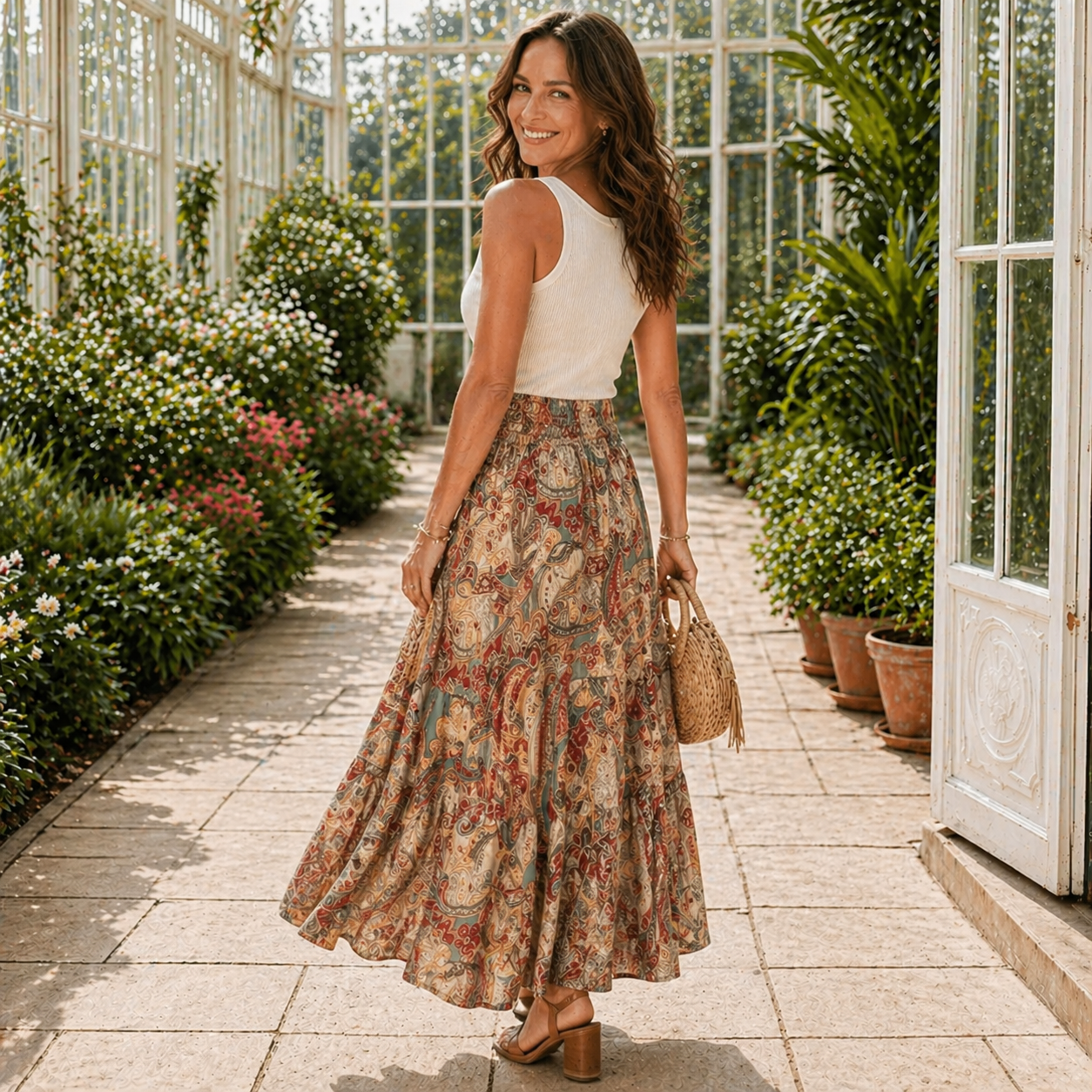 Jupe Maxi | Design Long Coton | Ajustement Confortable