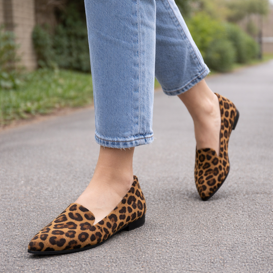 Ballerines Femme | Imprimé Léopard, Bout Pointu | Slip-On Confortable