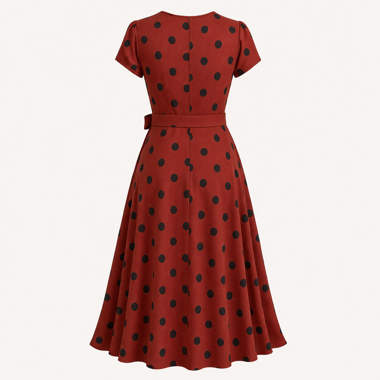 Robe Midi Femme | Pois, Lien Taille | Style Fluide Décontracté
