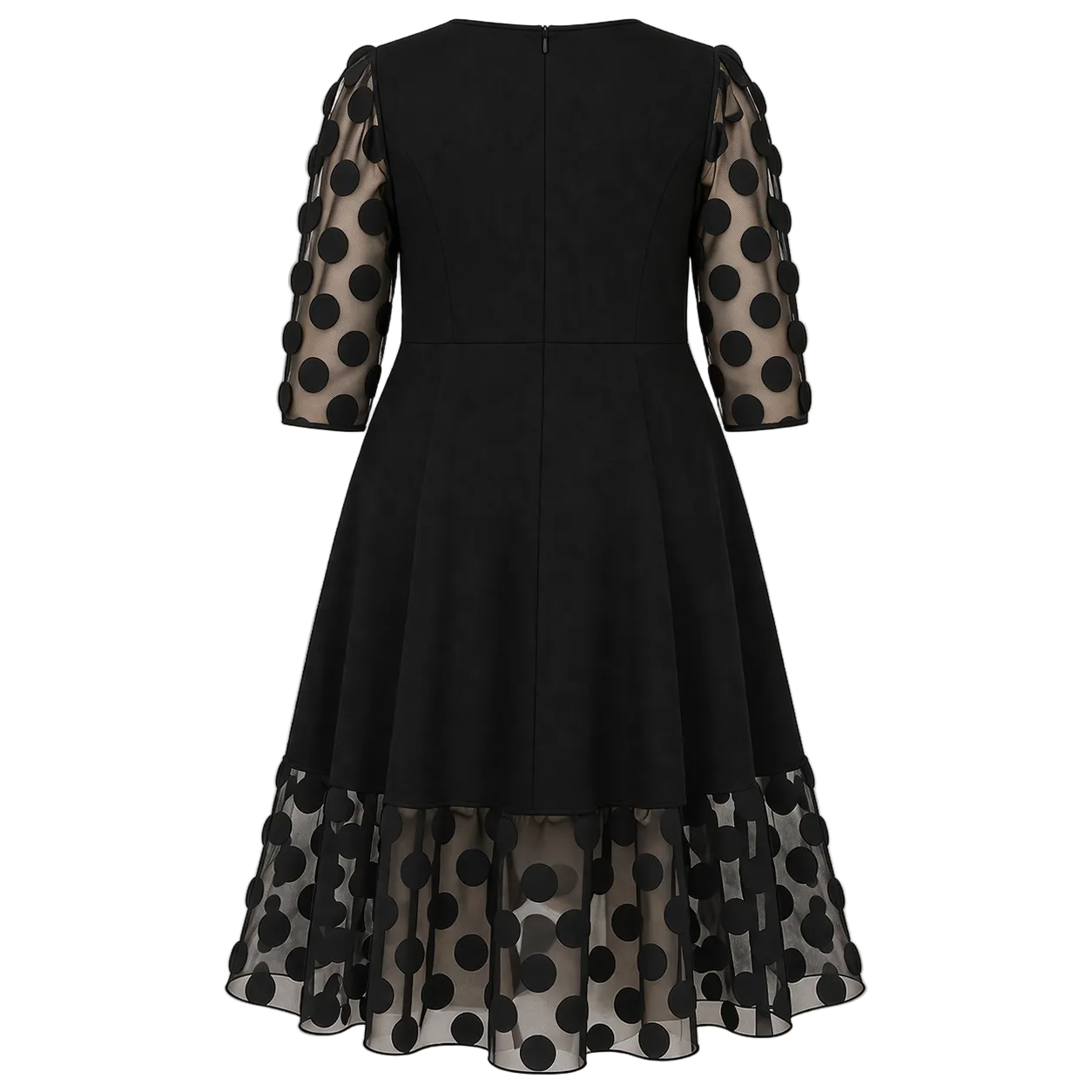 Robe Grande Taille | Robe à Pois Femme, Coupe Évasée | Style Casual Moderne