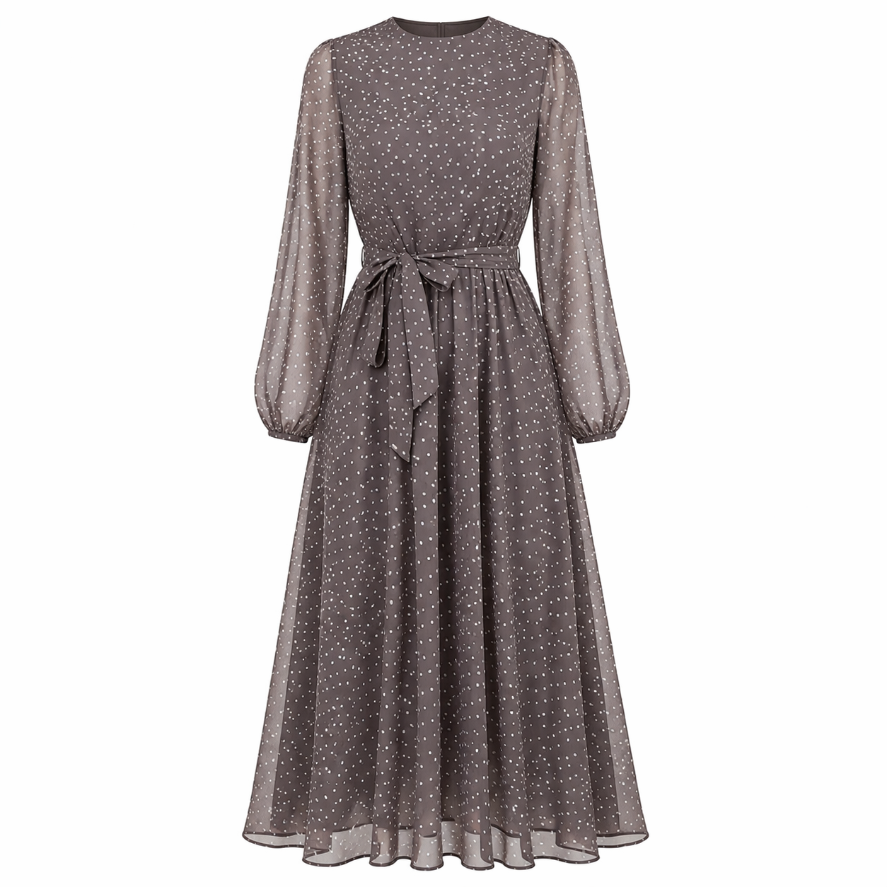 Robe Midi | Pois Femme | Style Élégant et Fluide