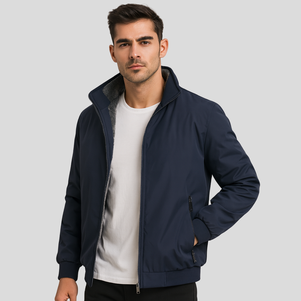 Erik | Veste en polaire pour hommes - Col montant - Confort