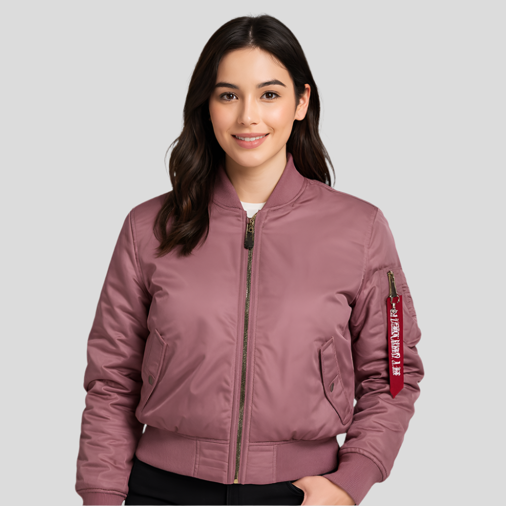 Veste pilote MA-1 pour femmes - Design classique - Bord-côte
