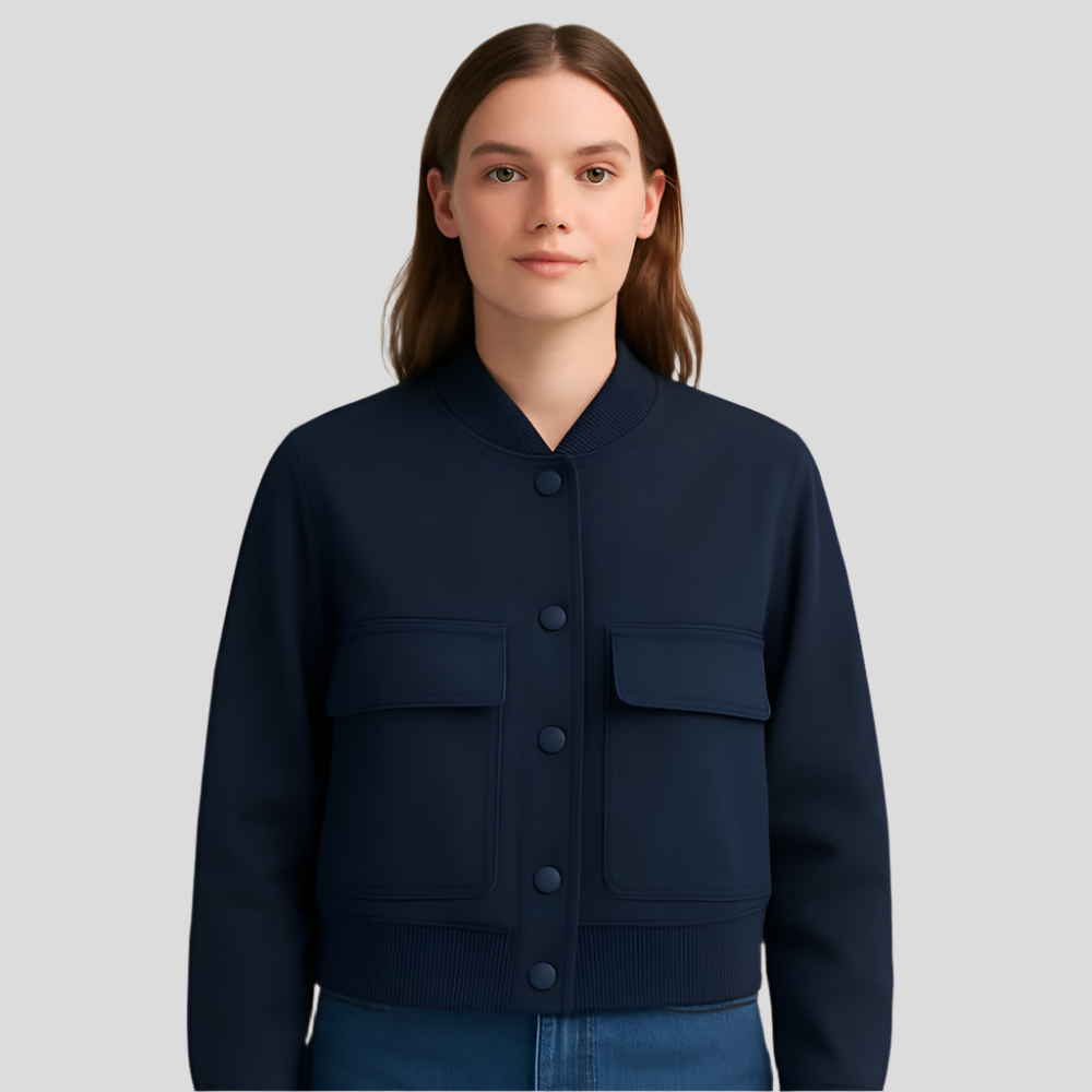 Veste pilote beige douce pour femmes - Style décontracté et confortable