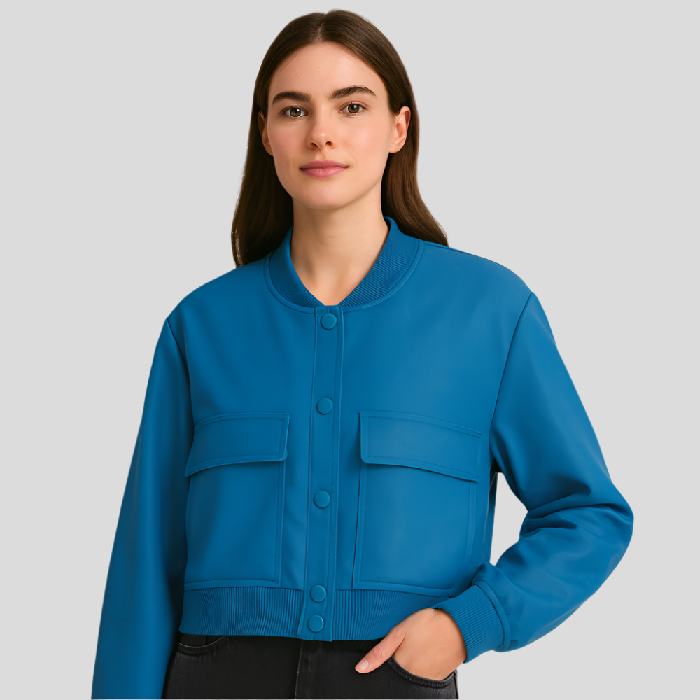 Veste pilote beige douce pour femmes - Style décontracté et confortable