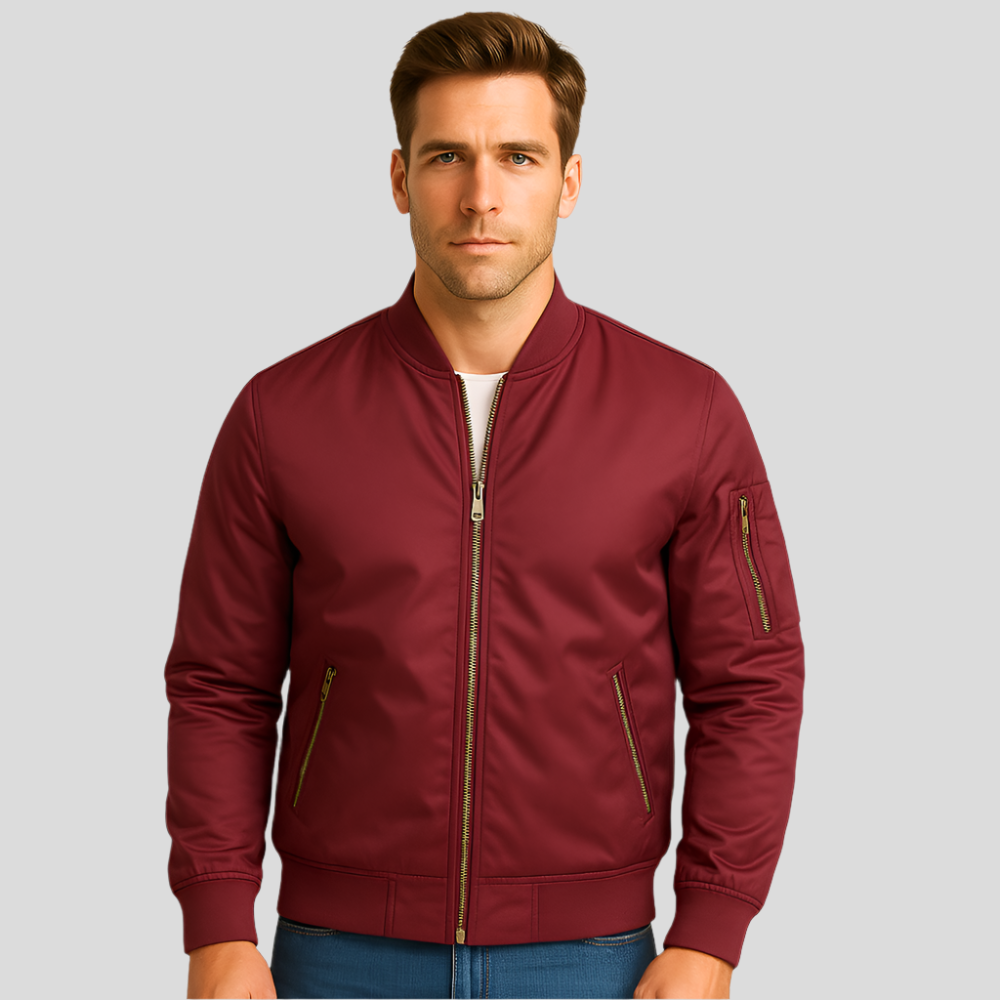 Veste Pilote Bomber de Luxe pour Hommes - Style Avion Vintage - Robuste & Élégante