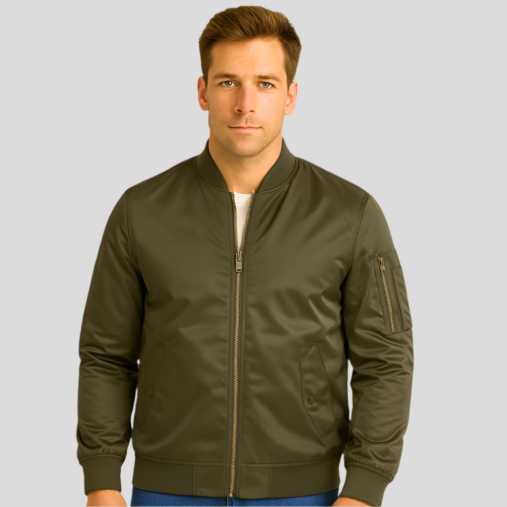 Veste Pilote Bomber de Luxe pour Hommes - Style Avion Vintage - Robuste & Élégante