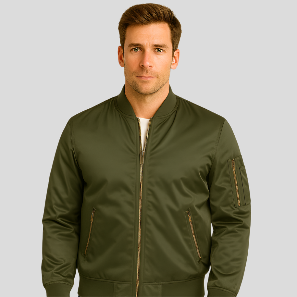 Veste Pilote Bomber de Luxe pour Hommes - Style Avion Vintage - Robuste & Élégante