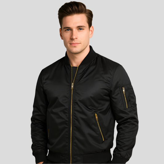 Veste Pilote Bomber de Luxe pour Hommes - Style Avion Vintage - Robuste & Élégante