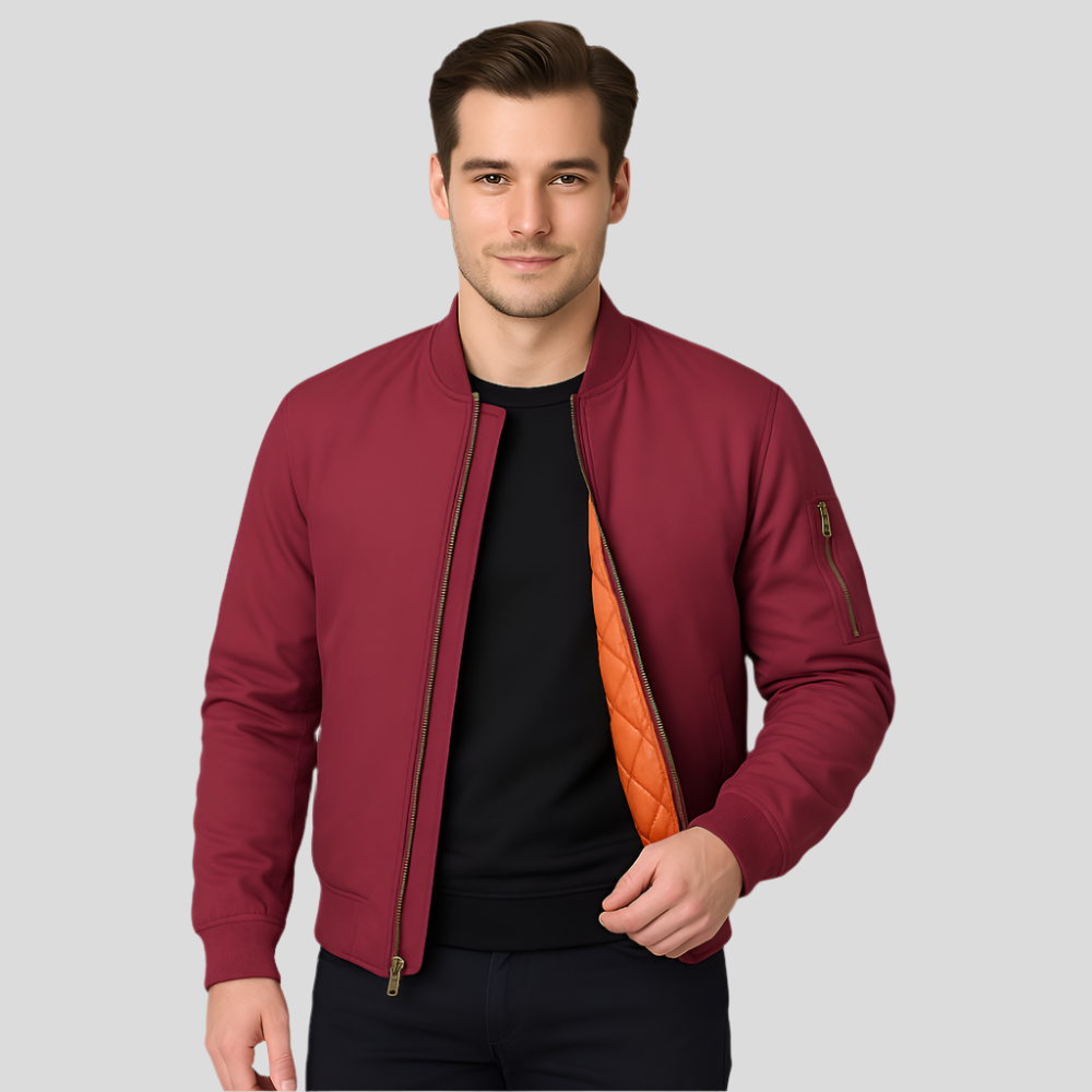 Veste Pilote Homme - Design Classique - Style Intemporel à Fermeture Éclair