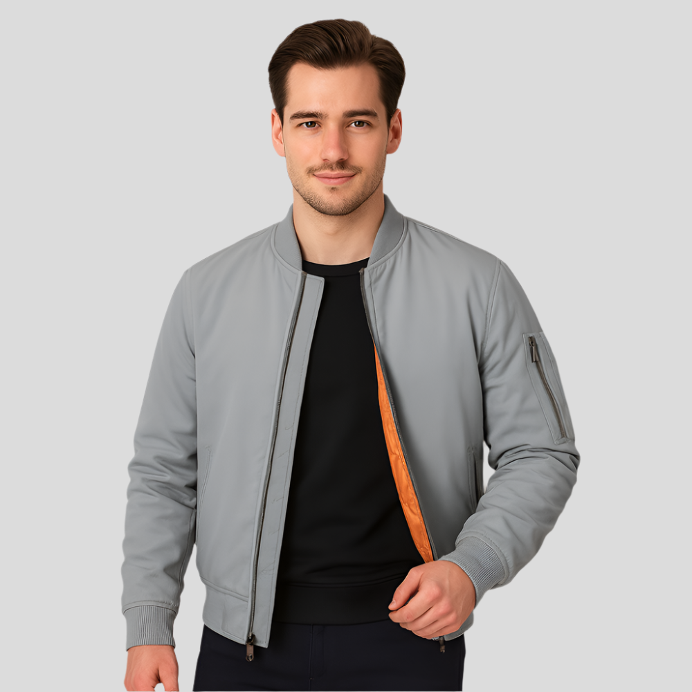 Veste Pilote Homme - Design Classique - Style Intemporel à Fermeture Éclair