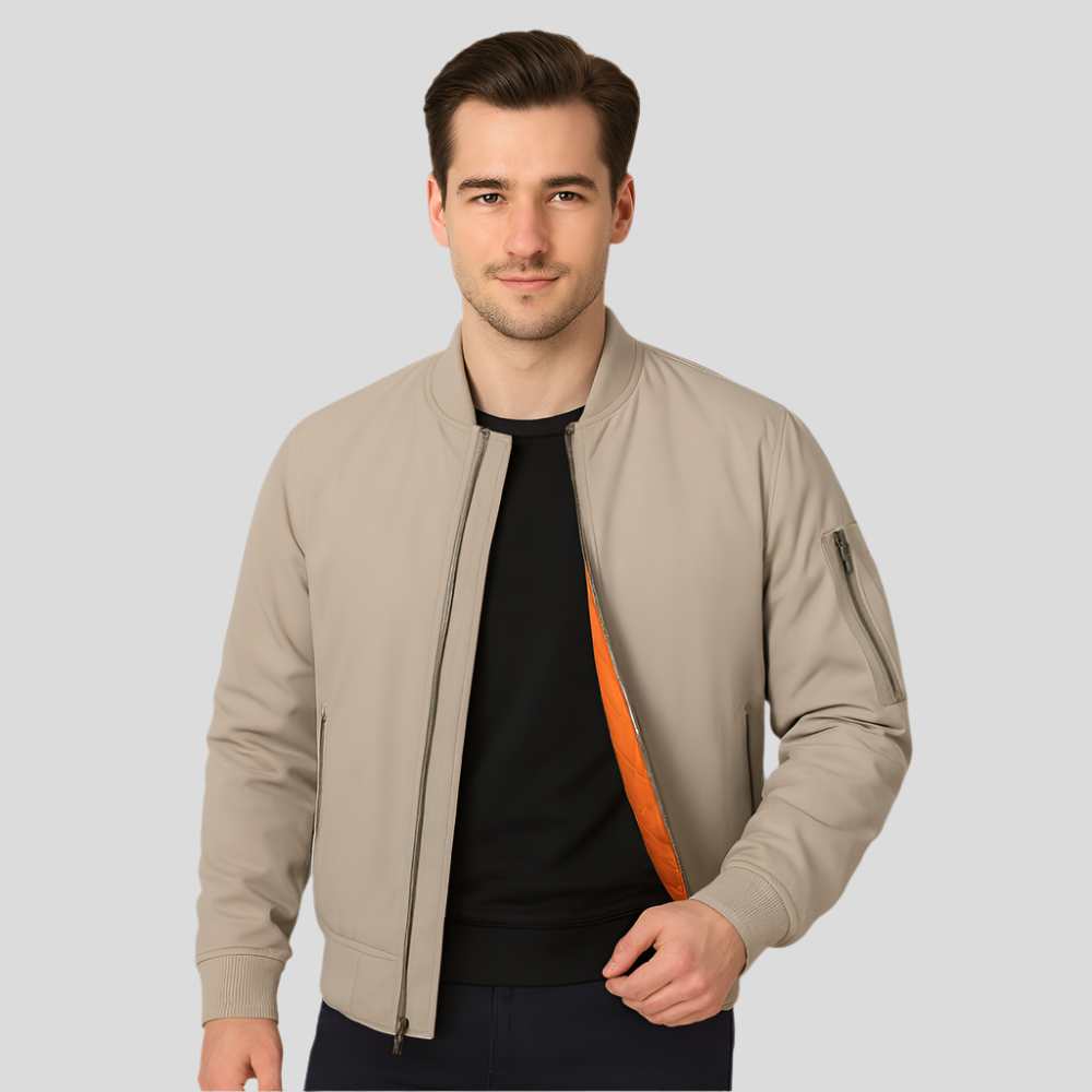 Veste Pilote Homme - Design Classique - Style Intemporel à Fermeture Éclair