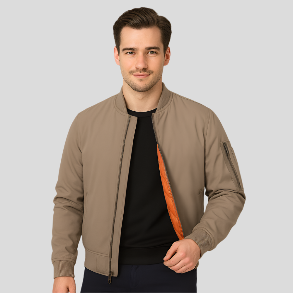 Veste Pilote Homme - Design Classique - Style Intemporel à Fermeture Éclair