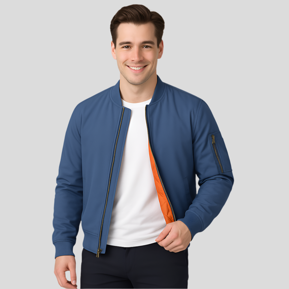 Veste Pilote Homme - Design Classique - Style Intemporel à Fermeture Éclair