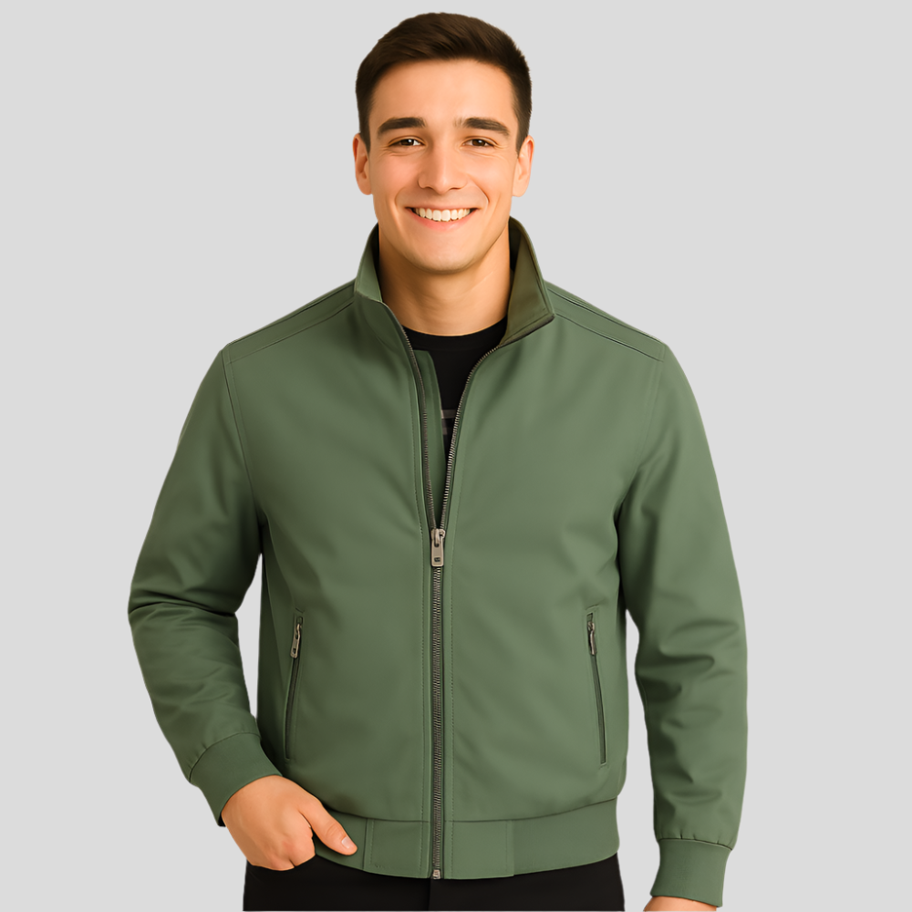Veste Décontractée pour Hommes - Col Montant - Confort & Style