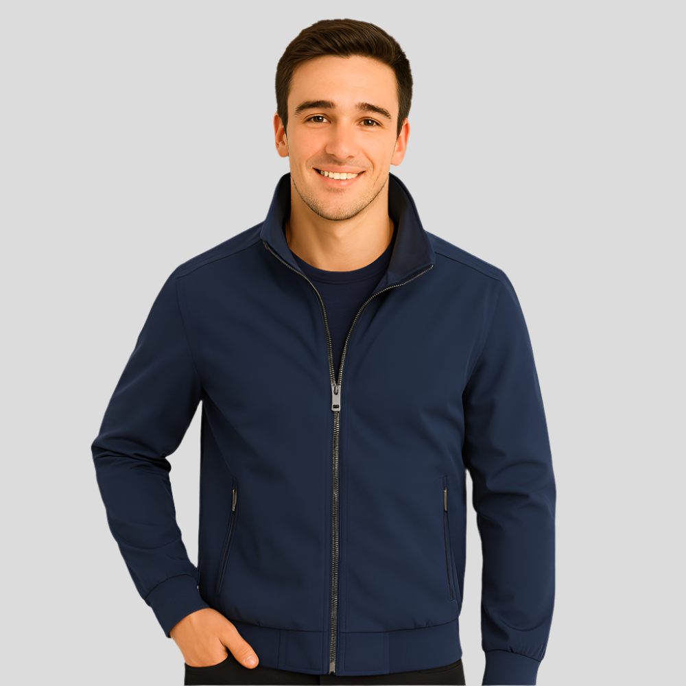 Veste Décontractée pour Hommes - Col Montant - Confort & Style