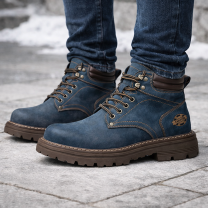 Bottes de travail lacées en cuir véritable imperméables – Aito