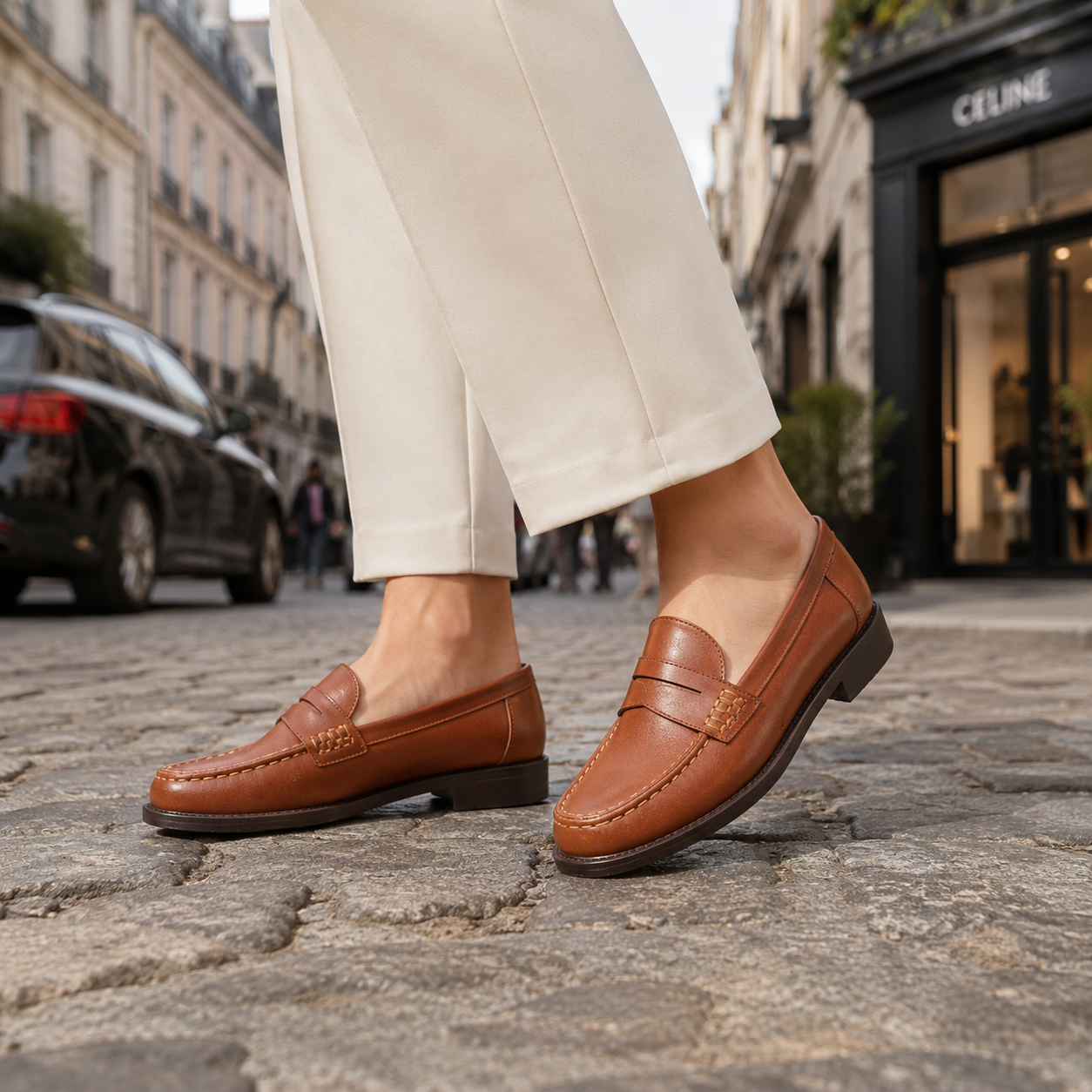 Women's leather moccasins | Classic penny loafers