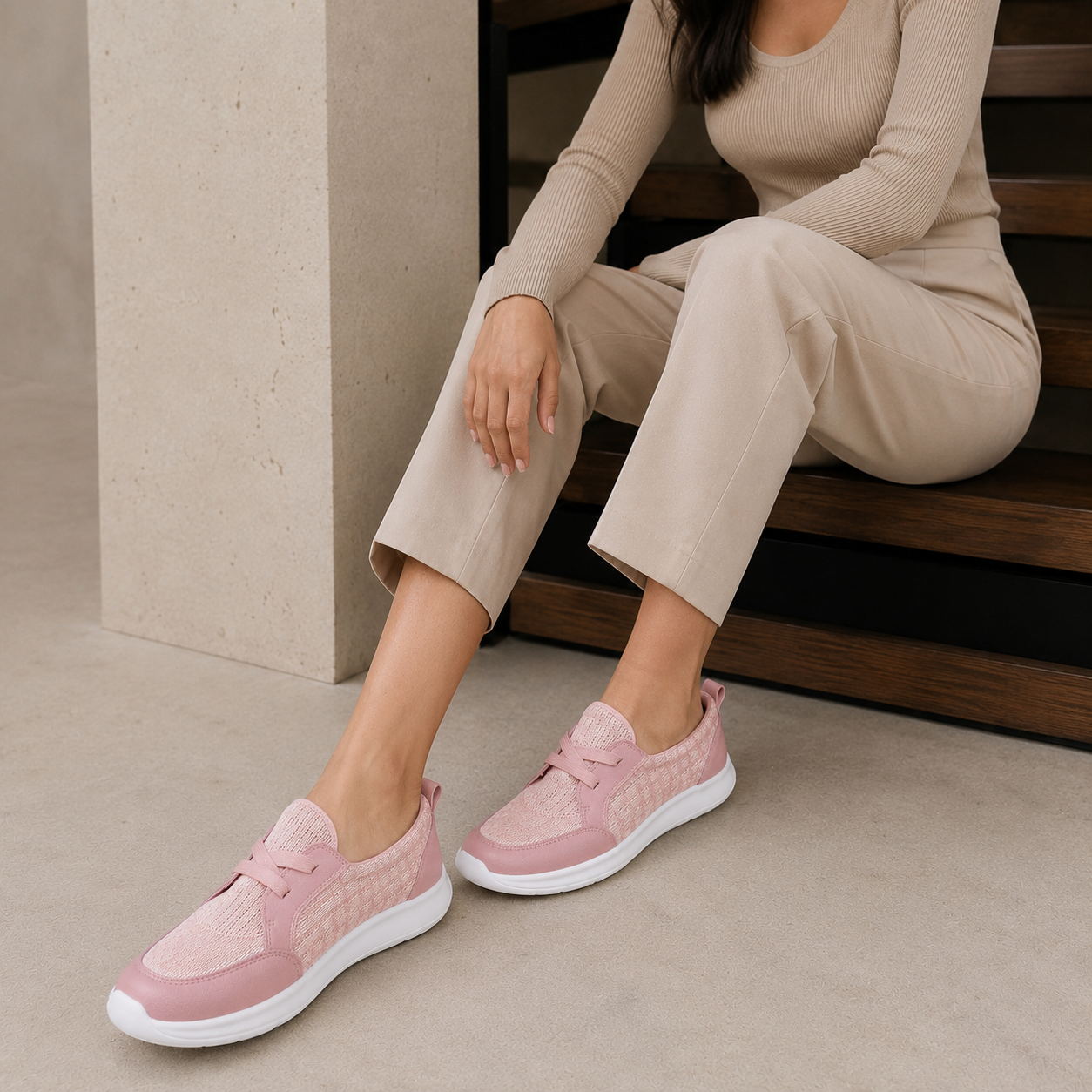 Women's Orthopedic Sneakers with Shock-Absorbing Gel Sole