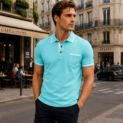 Chemise Polo Ajustée Endymion pour Hommes | Coupes Élégantes et Audacieuses