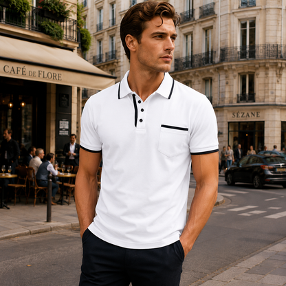 Chemise Polo Ajustée Endymion pour Hommes | Coupes Élégantes et Audacieuses