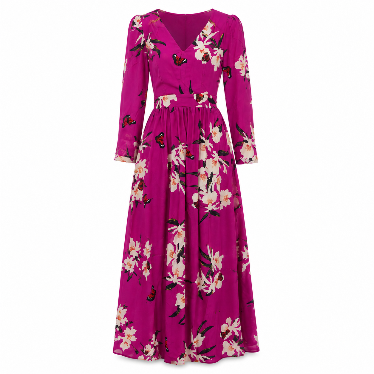 Torill - Maxi Evening Dress - Elegant - Floral - Women
