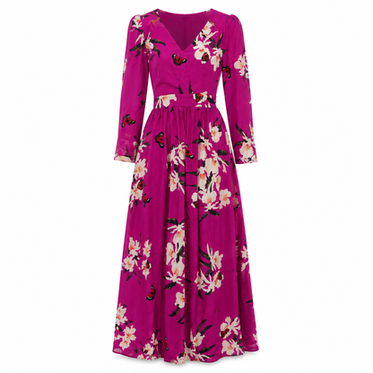 Torill - Robe de soirée maxi - Élégante - À fleurs - Femme
