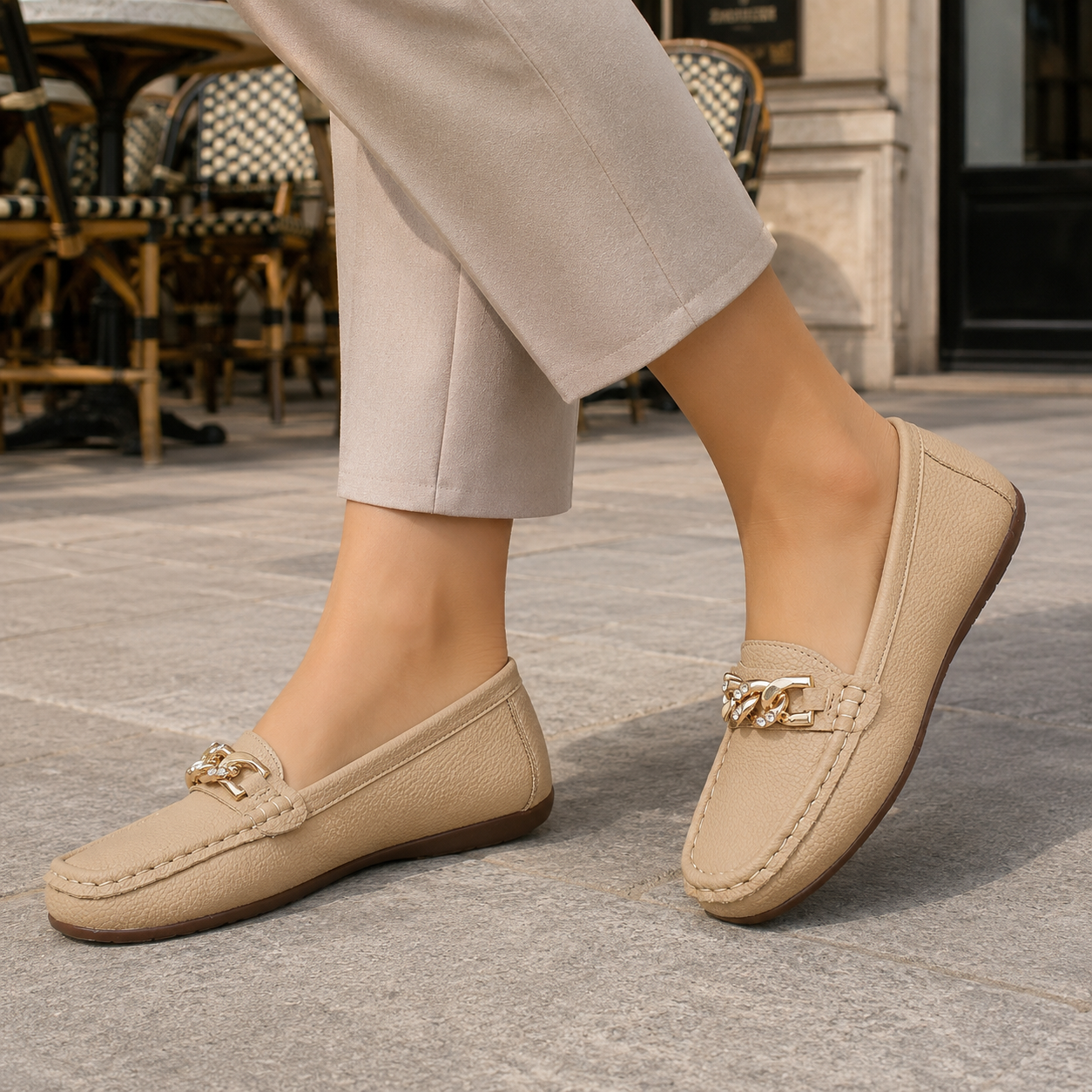 Mocassins en Cuir pour Femmes | Confort Orthopédique | Slip-On en Cuir Souple