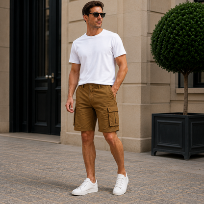 Alan Short Cargo Multi-Poches pour Hommes | Durable, Confortable, Pratique