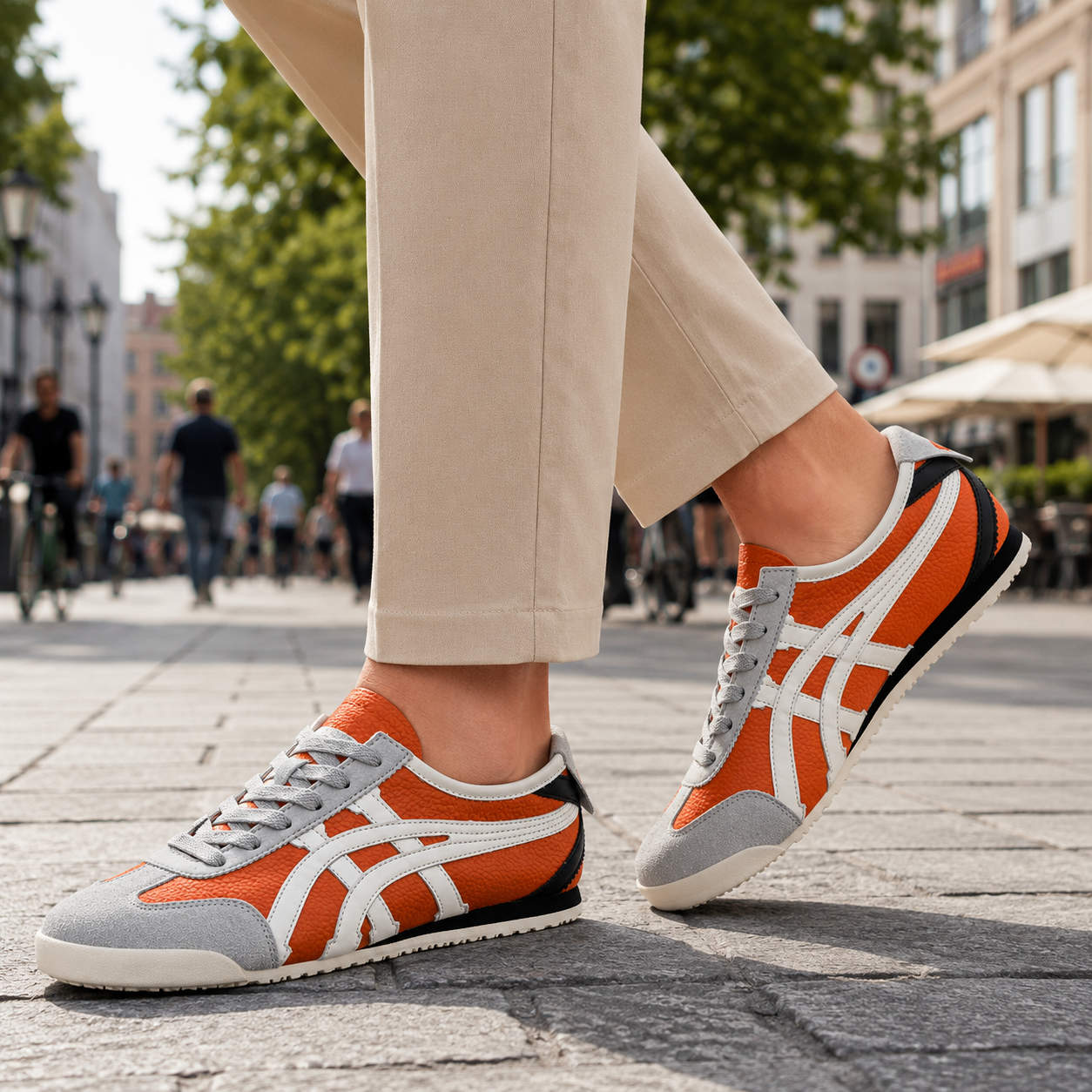 Baskets homme rétro géométrique confort été