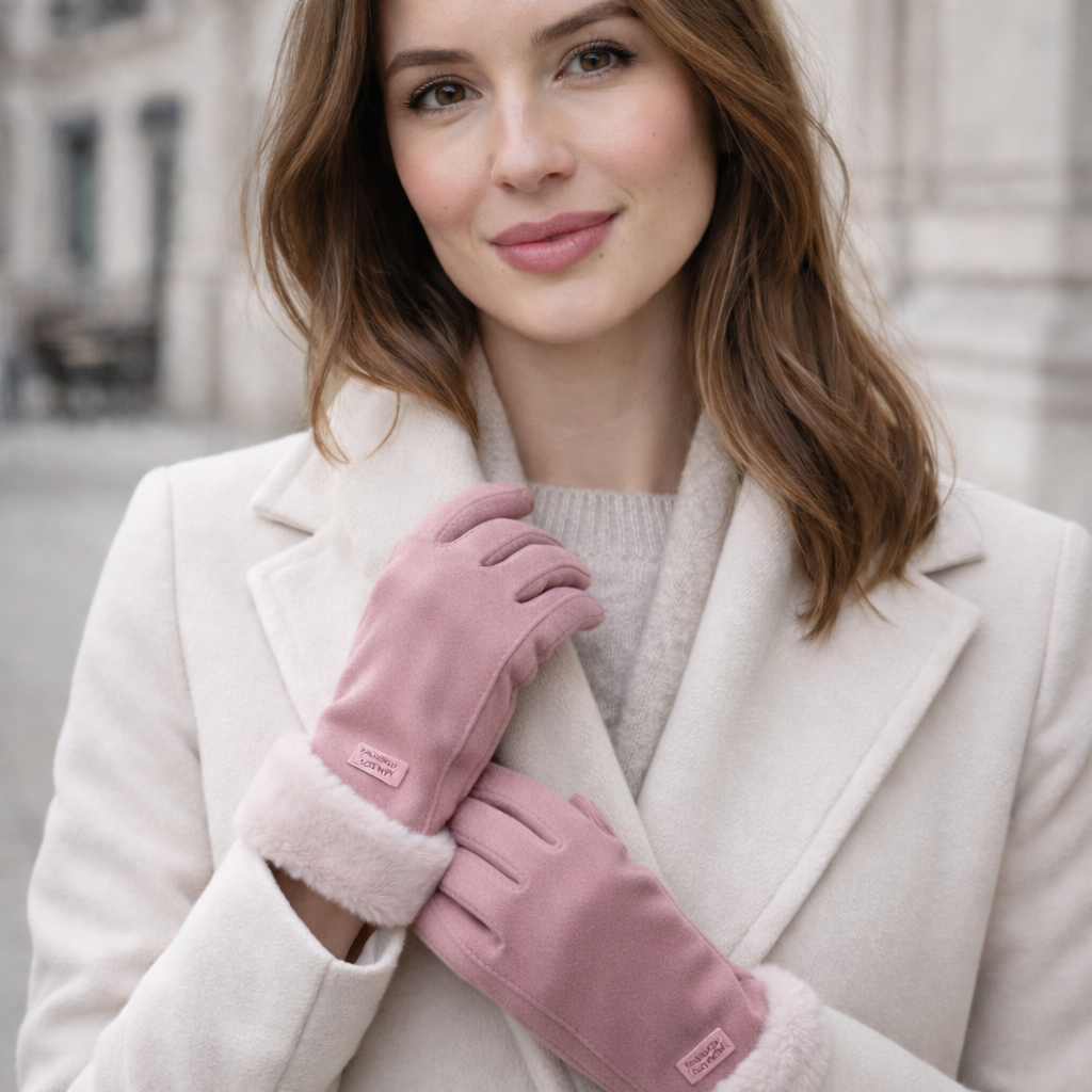 Gants d’Hiver Doublés Fourrure – Élégance & Chaleur