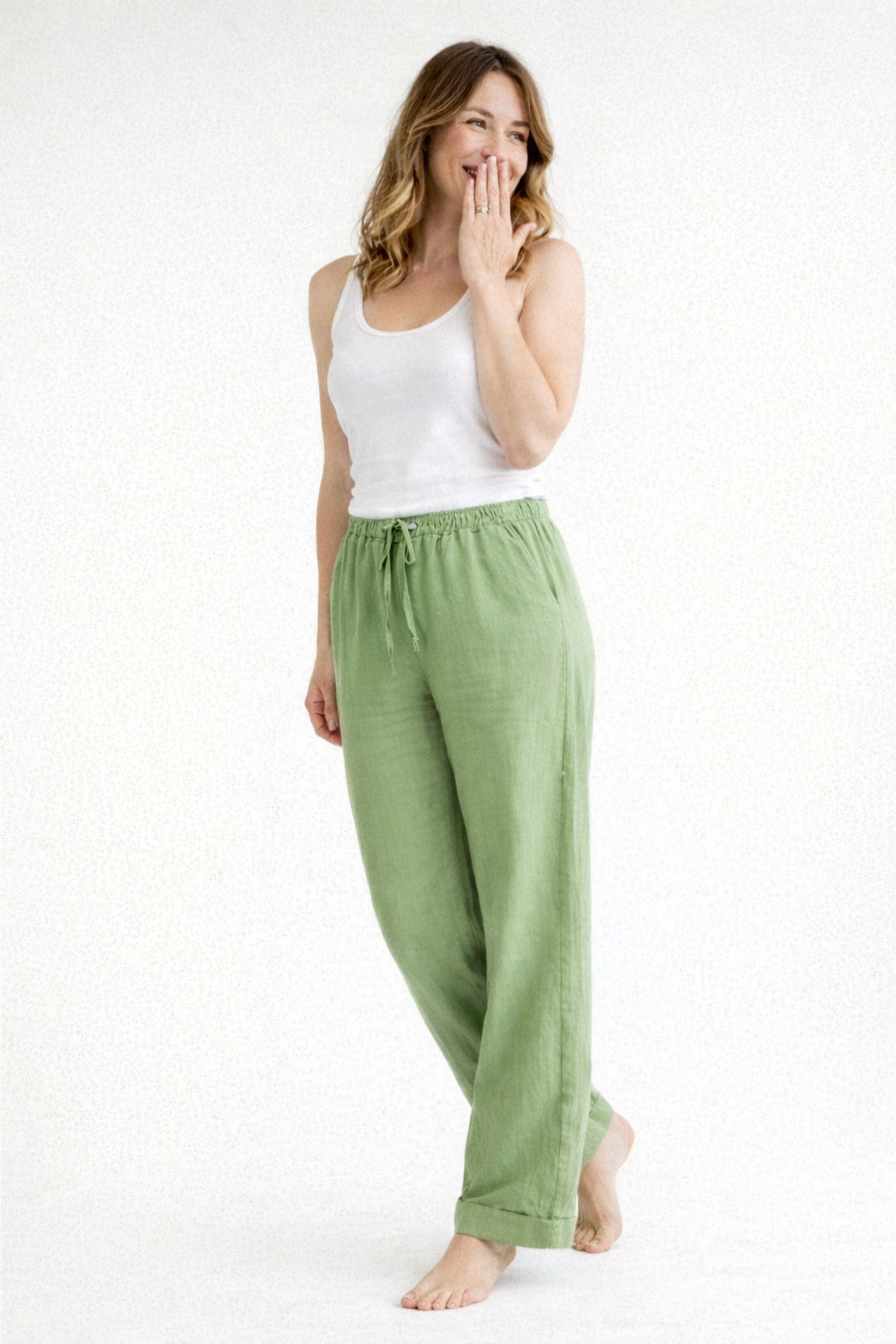 Pantalon femme ample | Confortable, taille ajustable | 6 couleurs