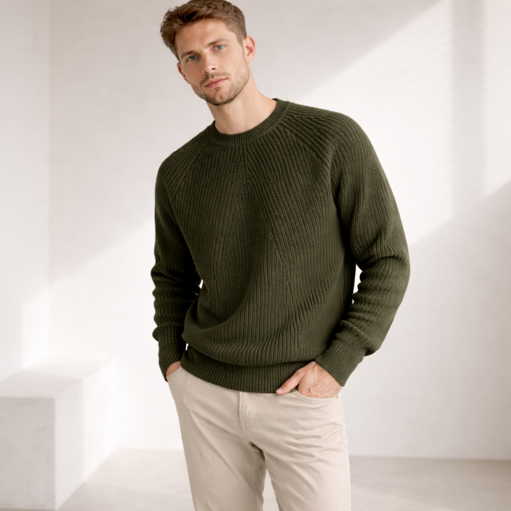 Pull Tricot | Raglan Côtelé | Tissu Premium Doux