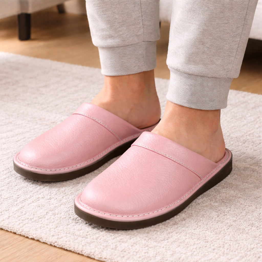 Pantoufles Cuir Homme | Enfiler Facile | Confort Intérieur