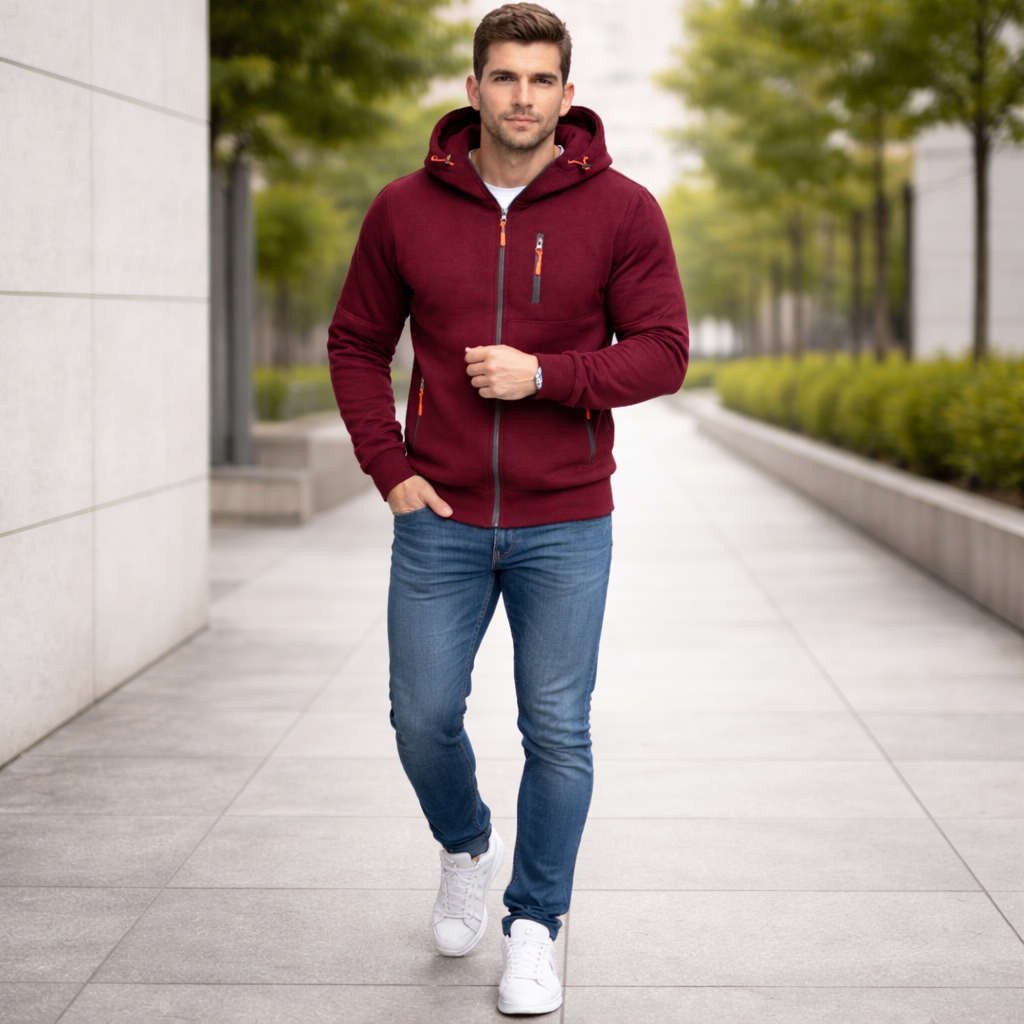 Sweat-shirt à fermeture | Sportswear décontracté | Coupe confortable