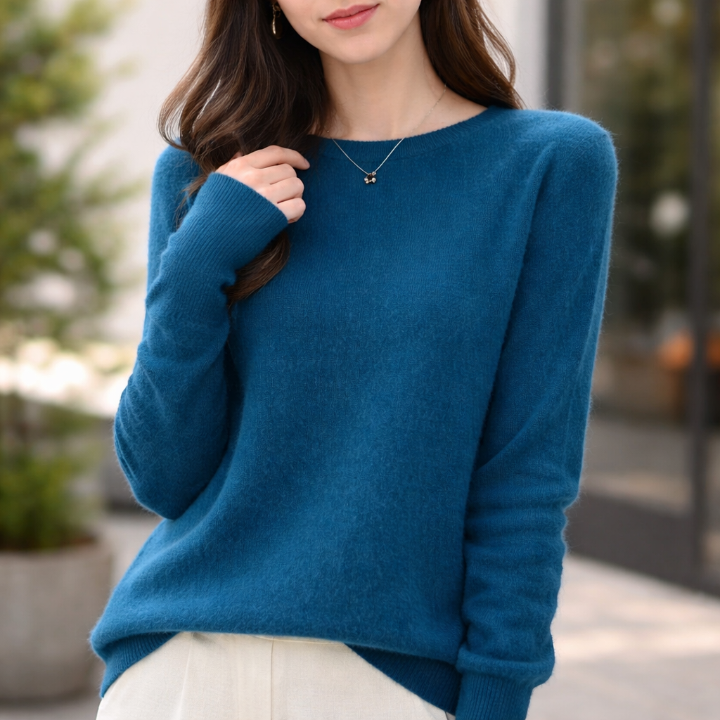 Pull Femme Col Rond | Tricot Léger Élégant