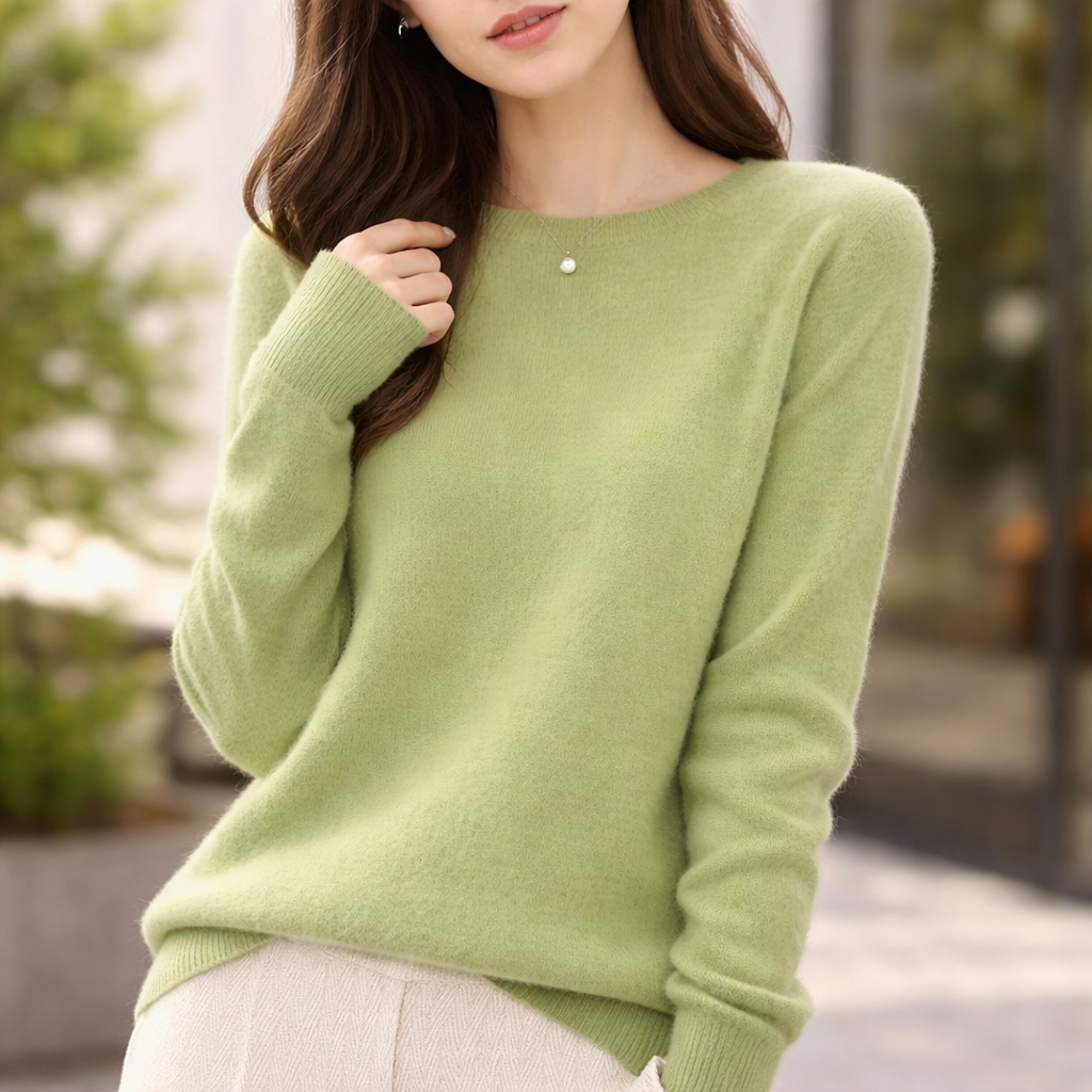 Pull Femme Col Rond | Tricot Léger Élégant
